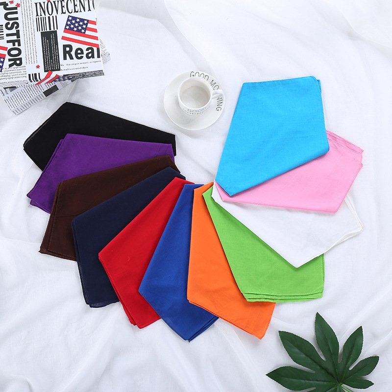 Street Fashion Hip Hop - Foulard en coton couleur unie rouge