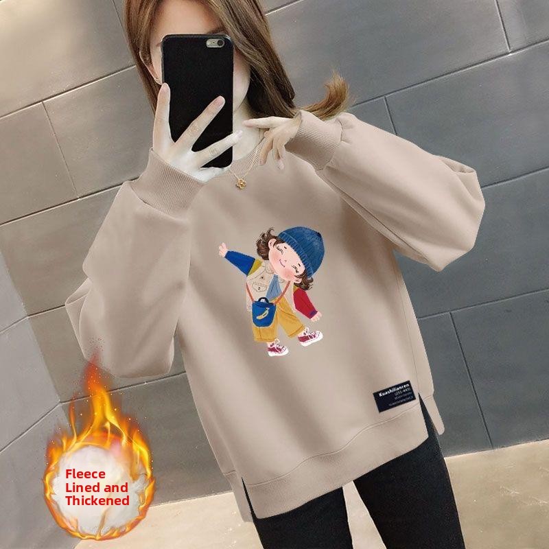 Oversized Crewneck Fleece - Sweat-shirt ample en polaire épaisse pour