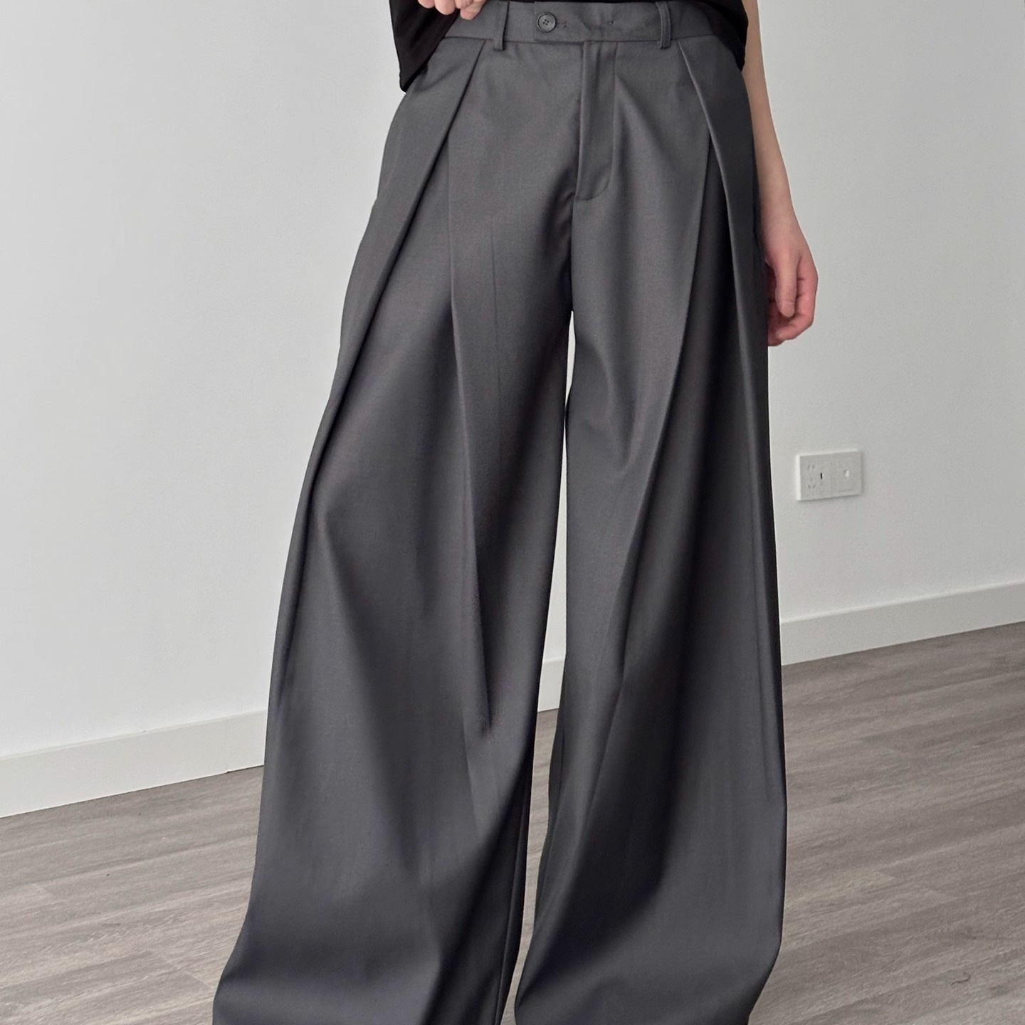 Street Fashion Men 2025 - Pantalon de costume noir pour hommes,