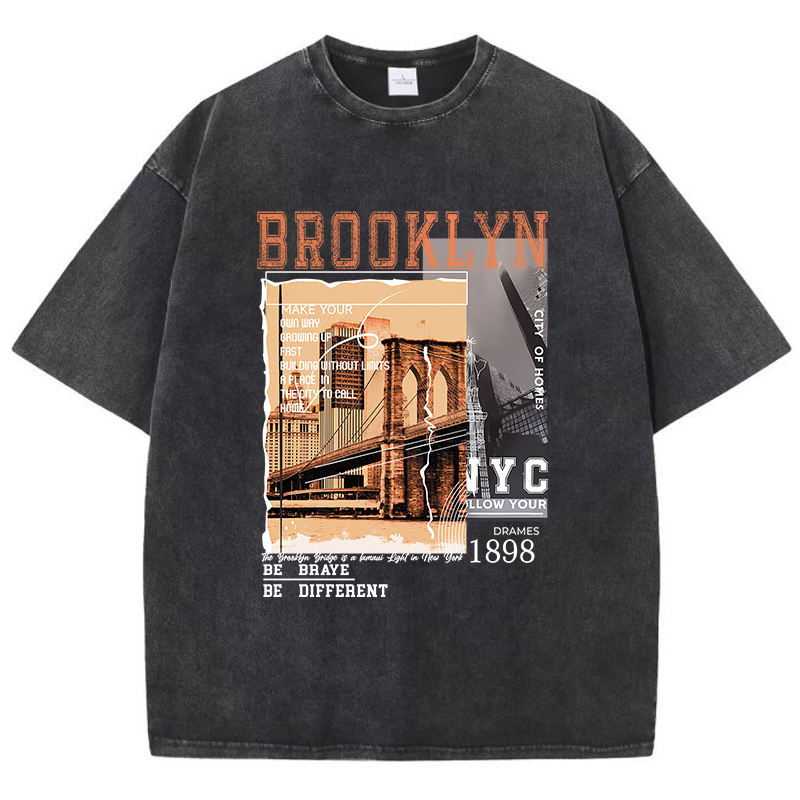 Street Fashion Nyc - Brooklyn-T-shirt manches courtes femme, vêtement en