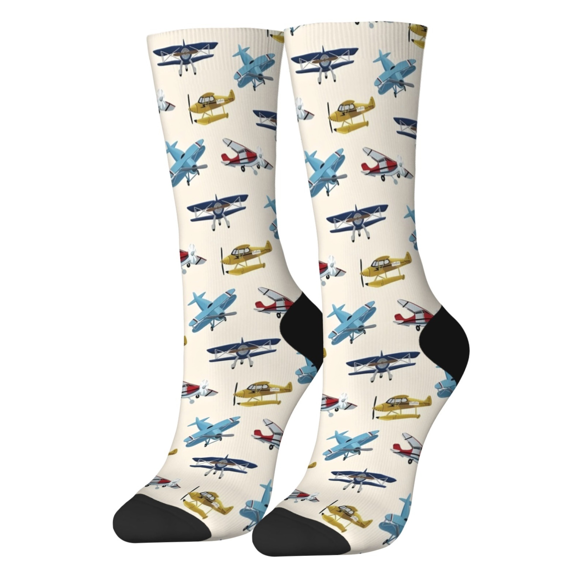Street Fashion Style Youtube - Chaussettes pour hommes d'avion nostalgique nouveauté