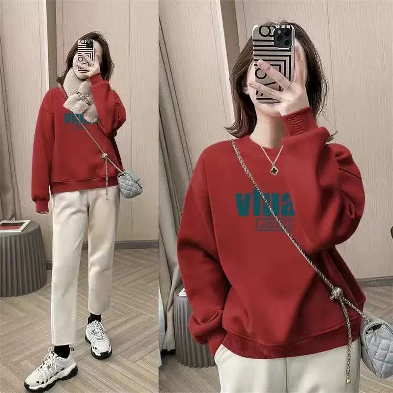 Oversized Crewneck Fleece - Sweat-shirt à col rond surdimensionné pour