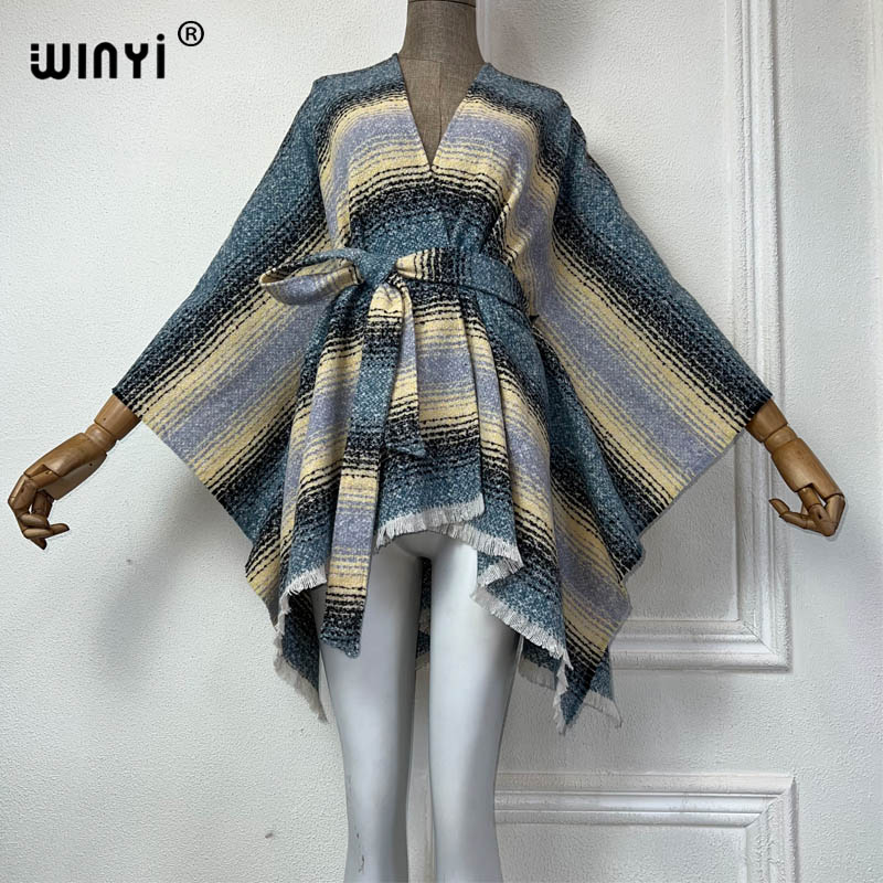 Street Fashion Kimono - WINYI-Veste d'Hiver Rétro pour Femme, Pardessus
