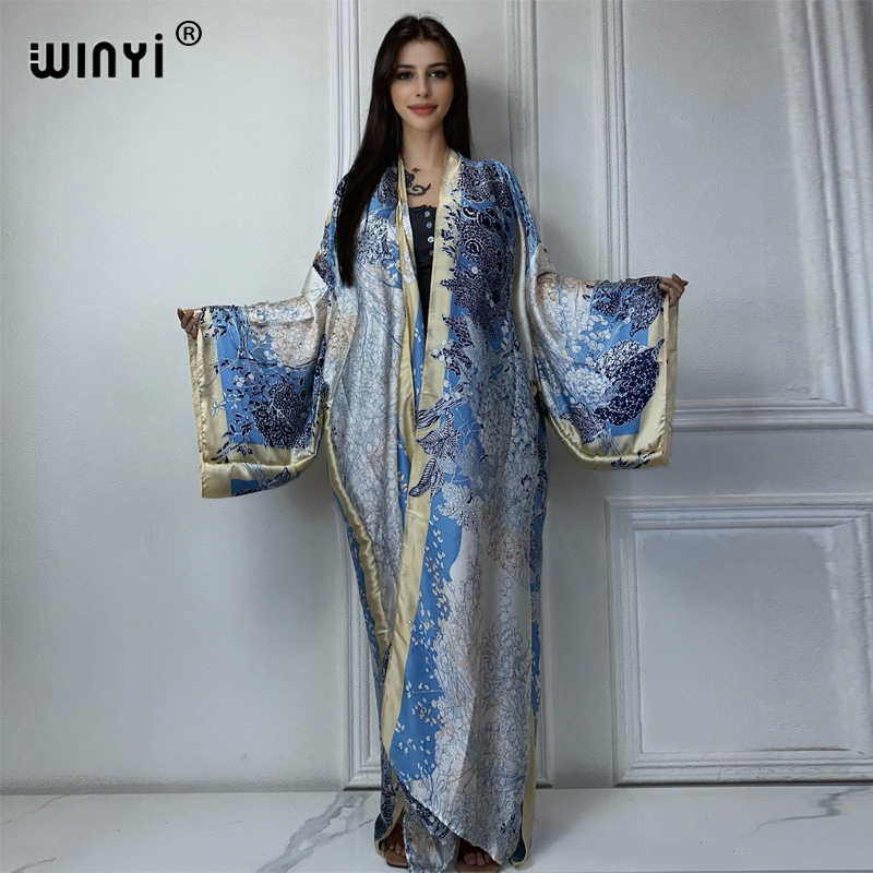 Street Fashion Kimono - WINYI-Robe de plage kimono imprimé africain,