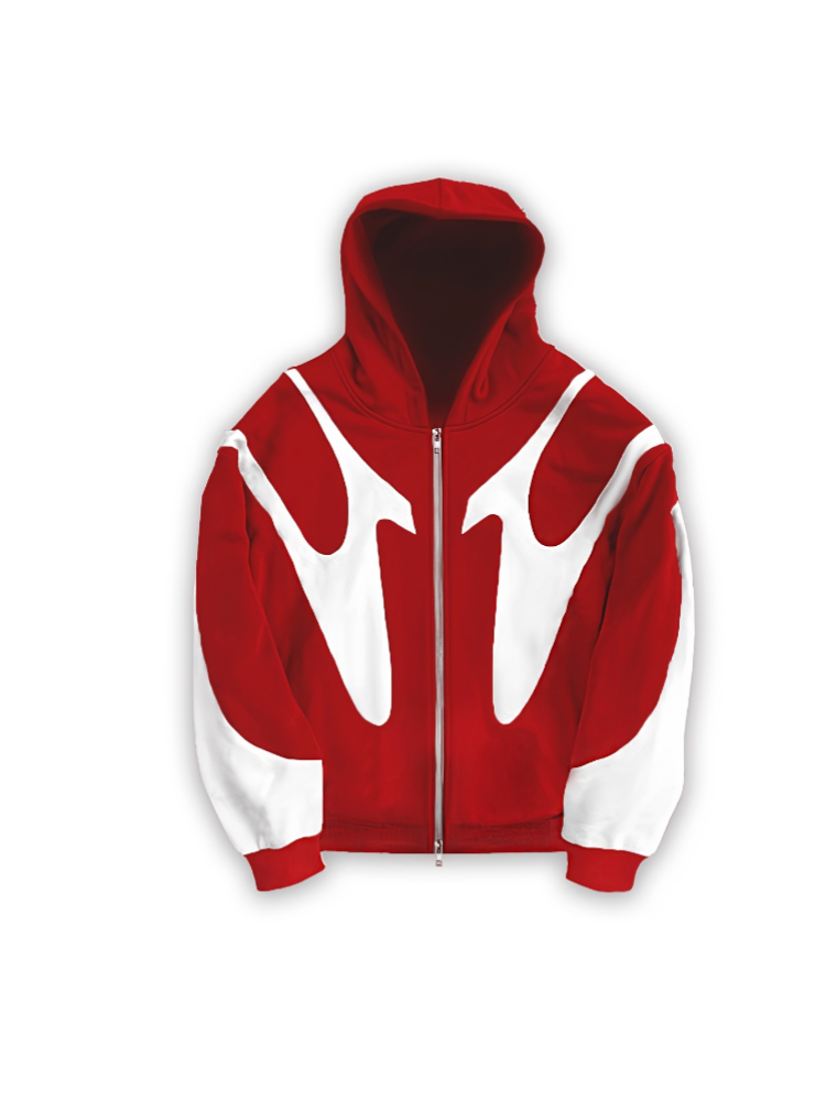 Street Fashion Zip Up Hoodie - Sweat à capuche Y2k américain rétro