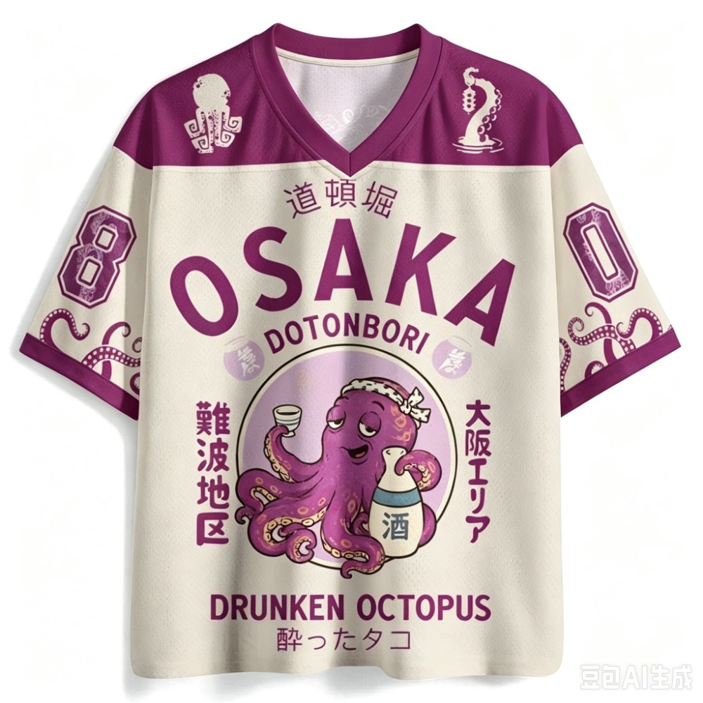 Street Fashion Osaka - T-shirt sport pour homme à col