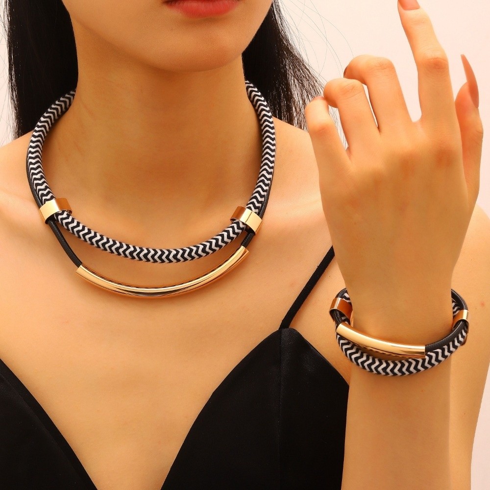 Street Fashion Style Youtube - Ensemble collier et bracelet style hip-hop