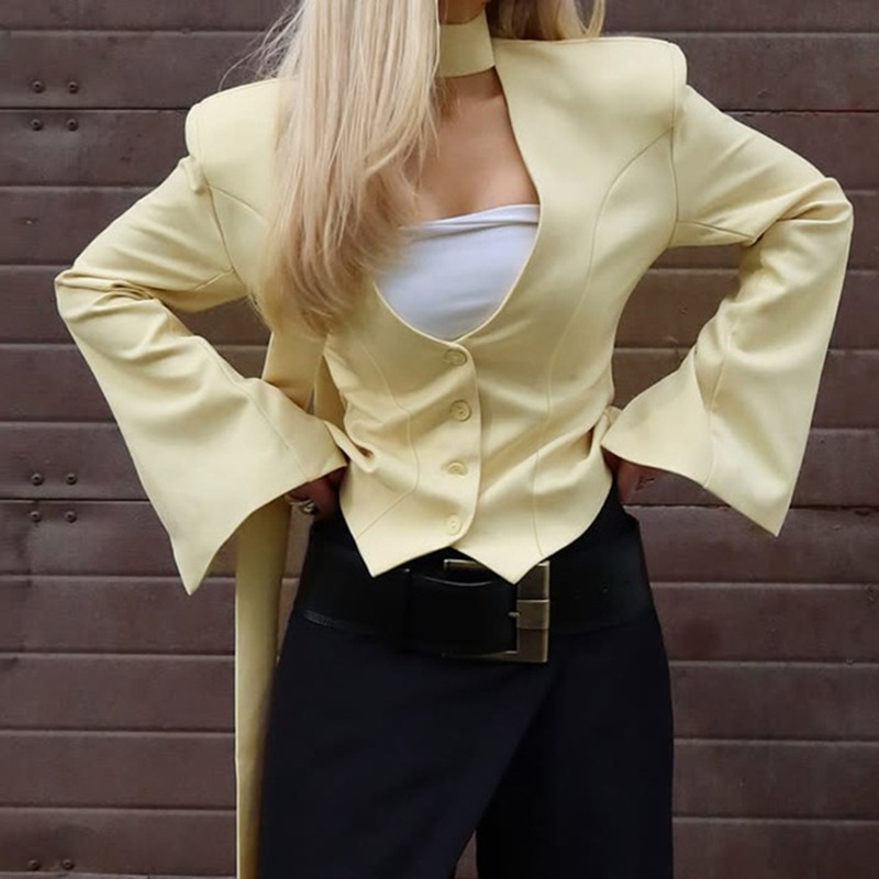 Street Fashion Men 2025 - Tuularose femmes mode Blazer solide haute