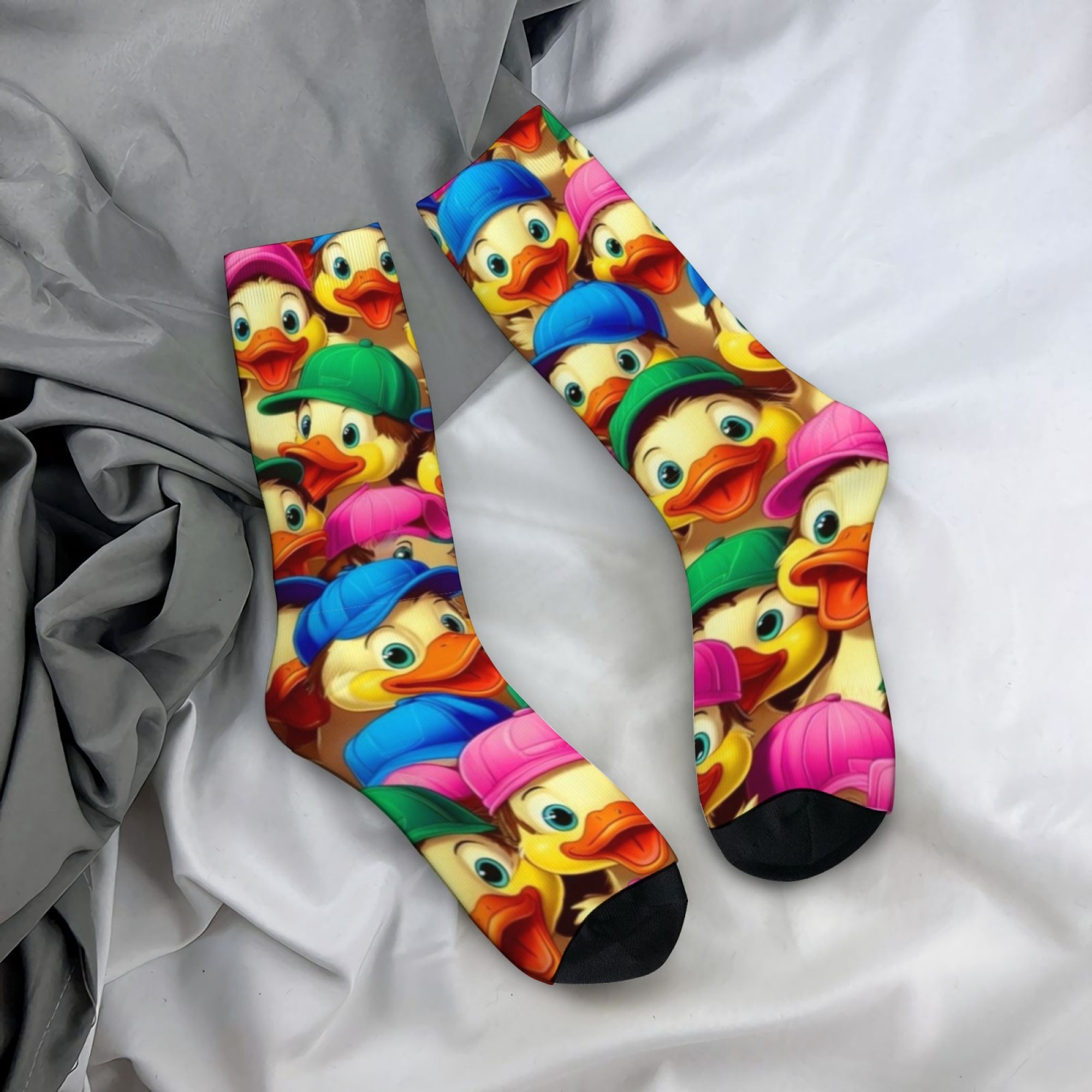 Street Fashion Style Youtube - Chaussettes Happy Rubber Duck, chaussettes amusantes