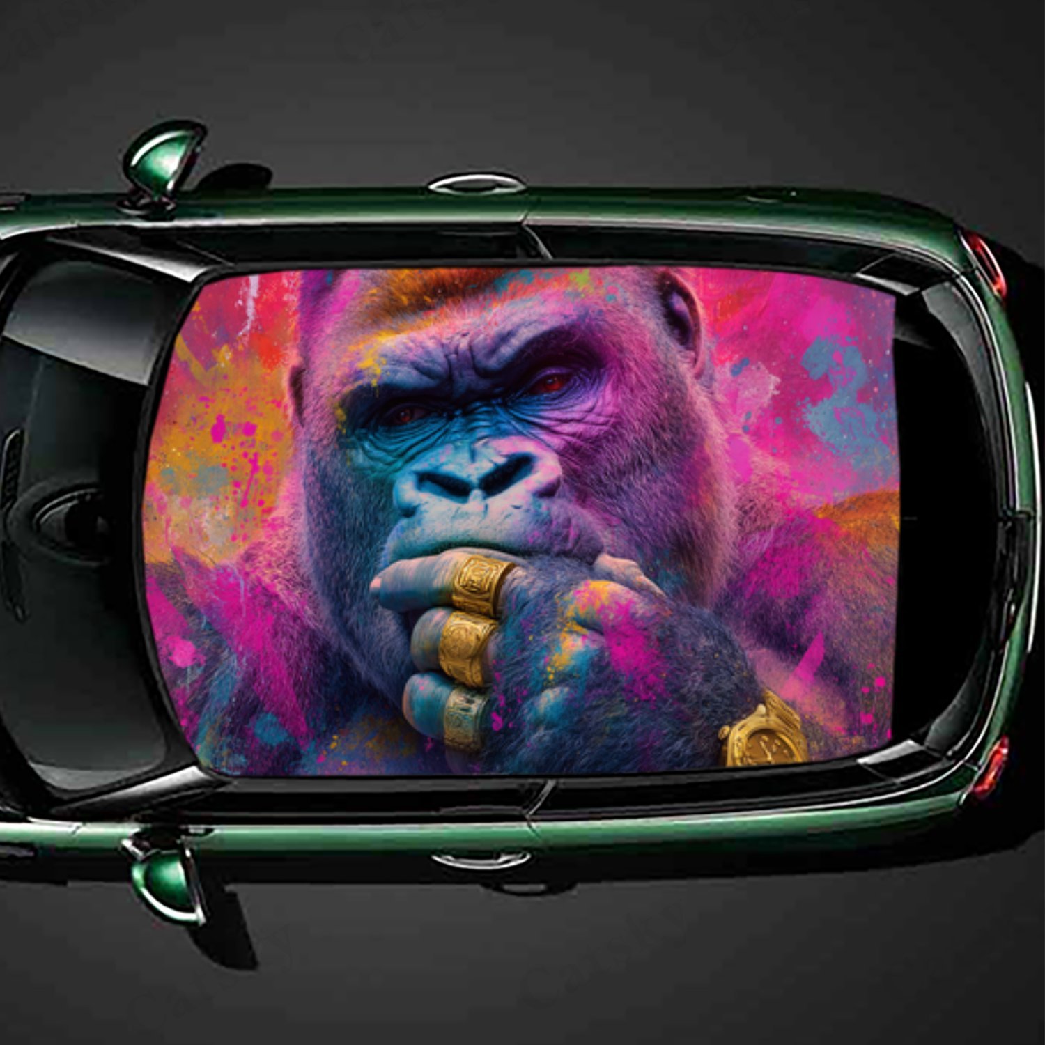 Street Fashion Pose - Autocollant de toit de voiture en
