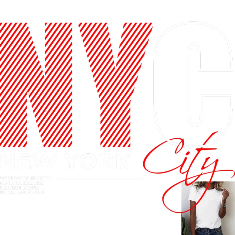Street Fashion Nyc - Patch thermocollant à motif lettres NYC