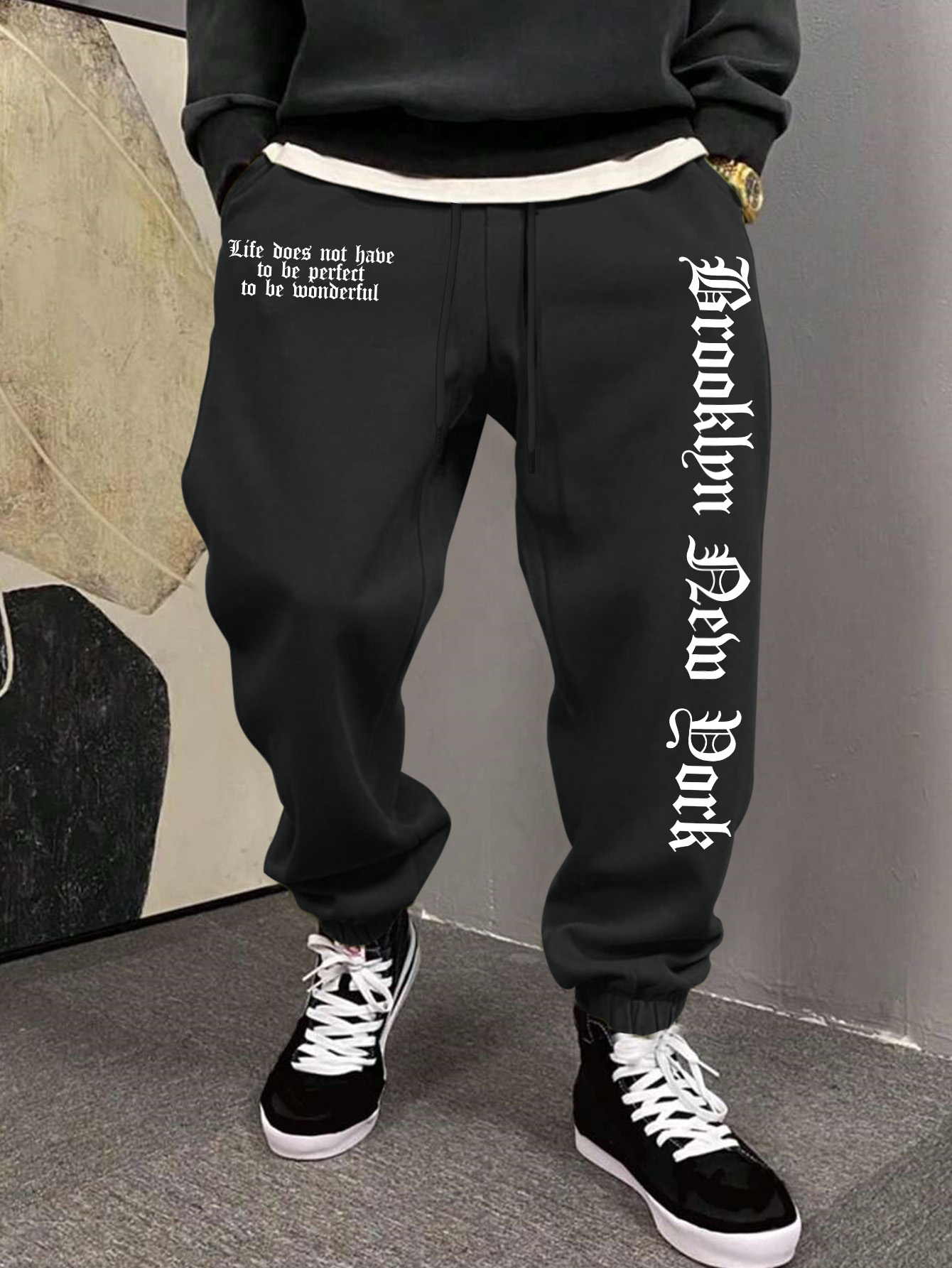 Street Fashion Nyc - Pantalon de jogging esthétique pour homme