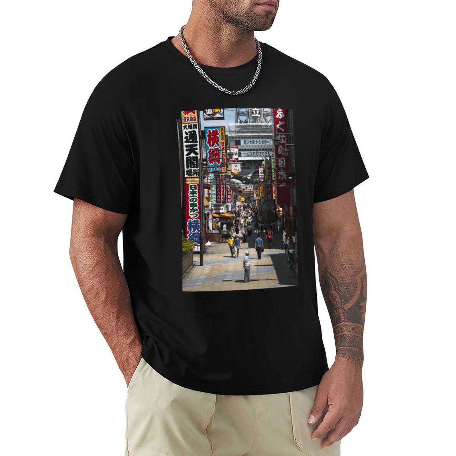 Street Fashion Osaka - T-shirt décontracté à la mode de