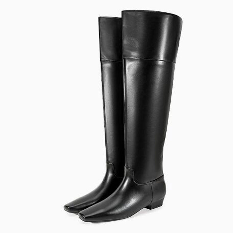 Bottes cuissardes noires en cu - Street Fashion Style Youtube avis et prix