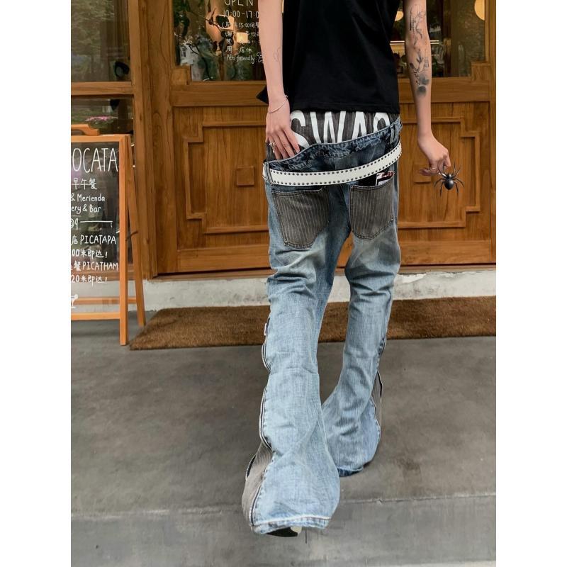 Jeans pour hommes à motif patc - Street Fashion For Boy avis et prix
