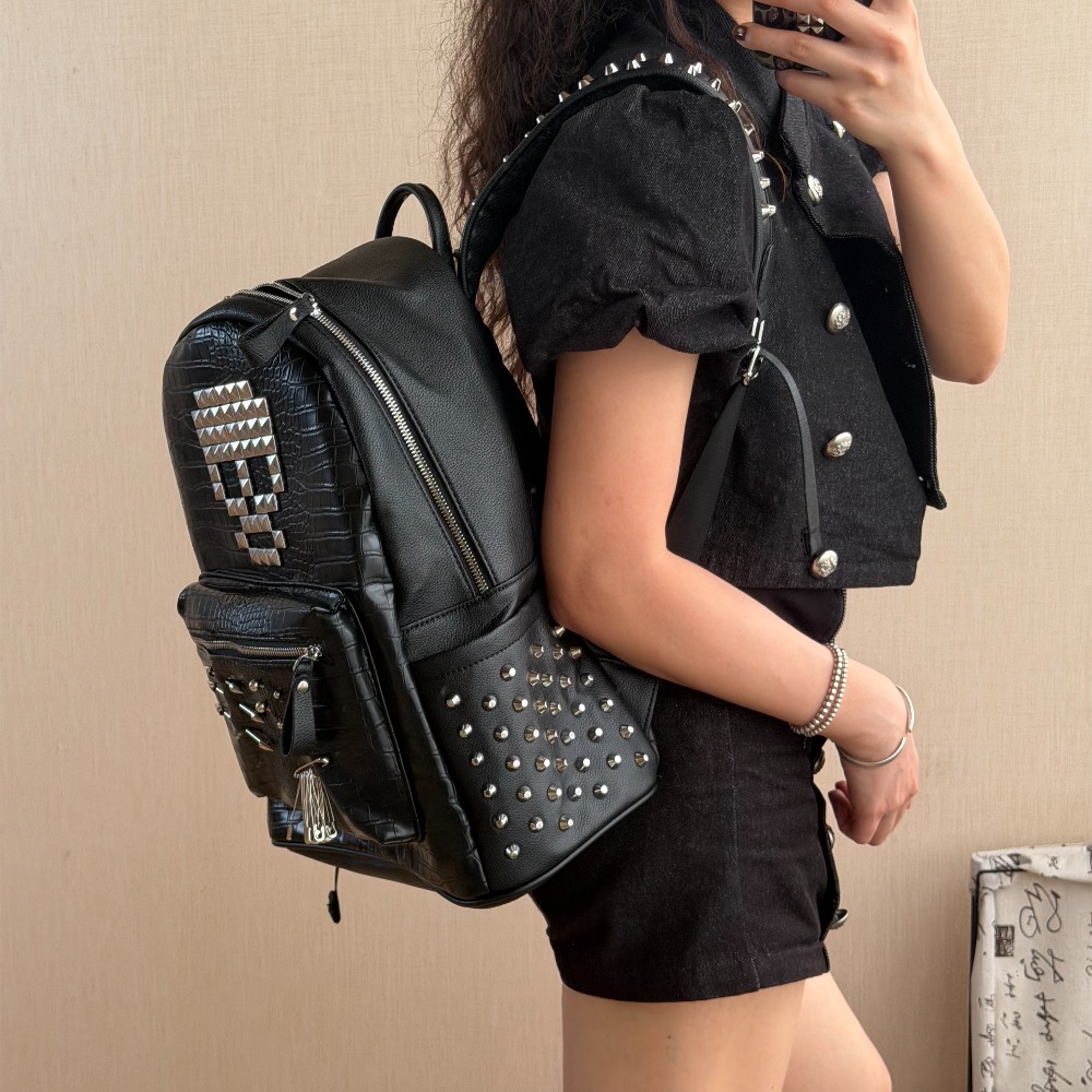 Sac à dos original noir à moti - Street Fashion Hip Hop avis et prix