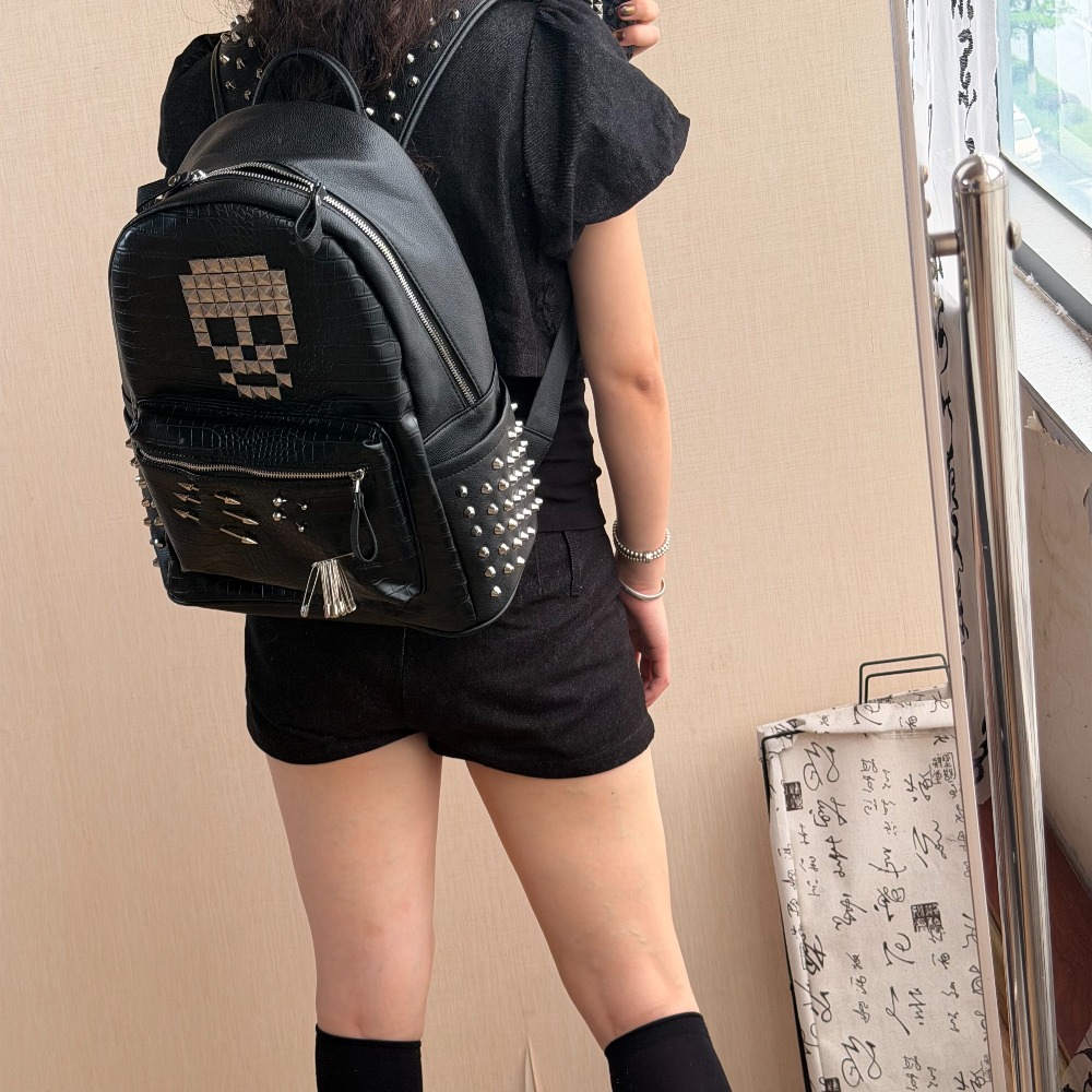 Sac à dos original noir à moti - Street Fashion Hip Hop avis et prix