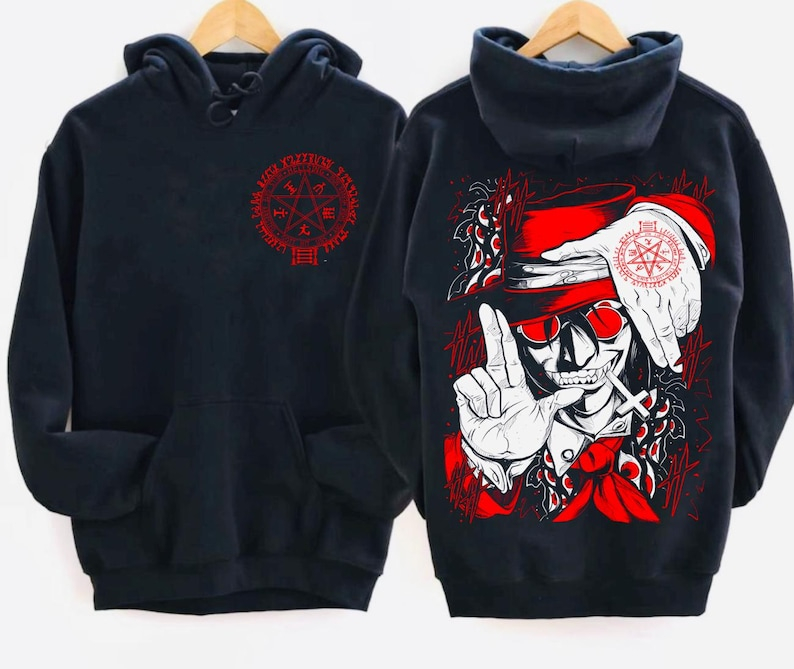 Hoodie Hellsing surdimensionné - Oversized Crewneck Fleece avis et prix