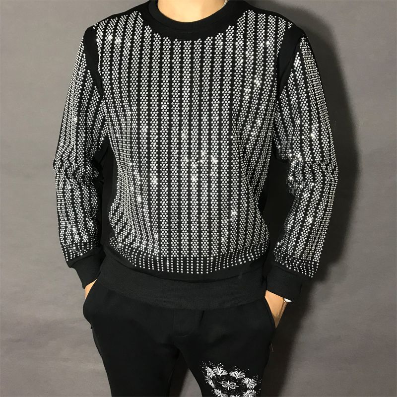 Sweat-shirt Homme Luxe Col Ron - Oversized Crewneck Fleece avis et prix