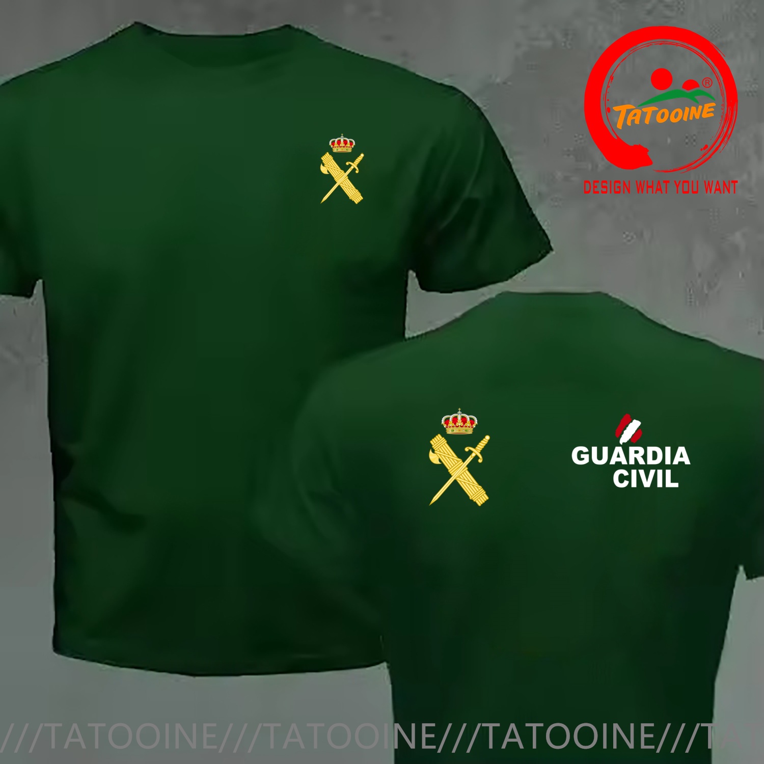 T-shirt avec emblème de la Gua - Street Fashion In Spain avis et prix