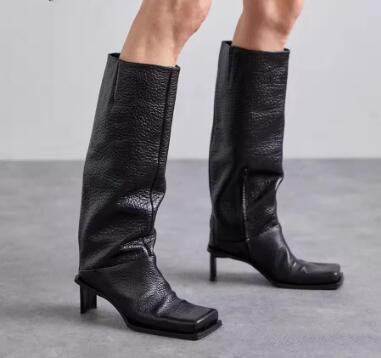 Bottes rétro en cuir noir pour - Street Fashion Style Youtube avis et prix