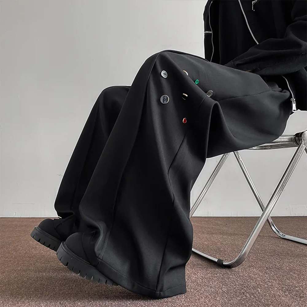 Pantalon pour hommes bouton dé - Street Fashion Men 2025 avis et prix