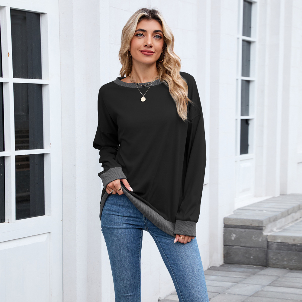 Sweat-shirt ample pour femmes, - Oversized Crewneck Fleece avis et prix