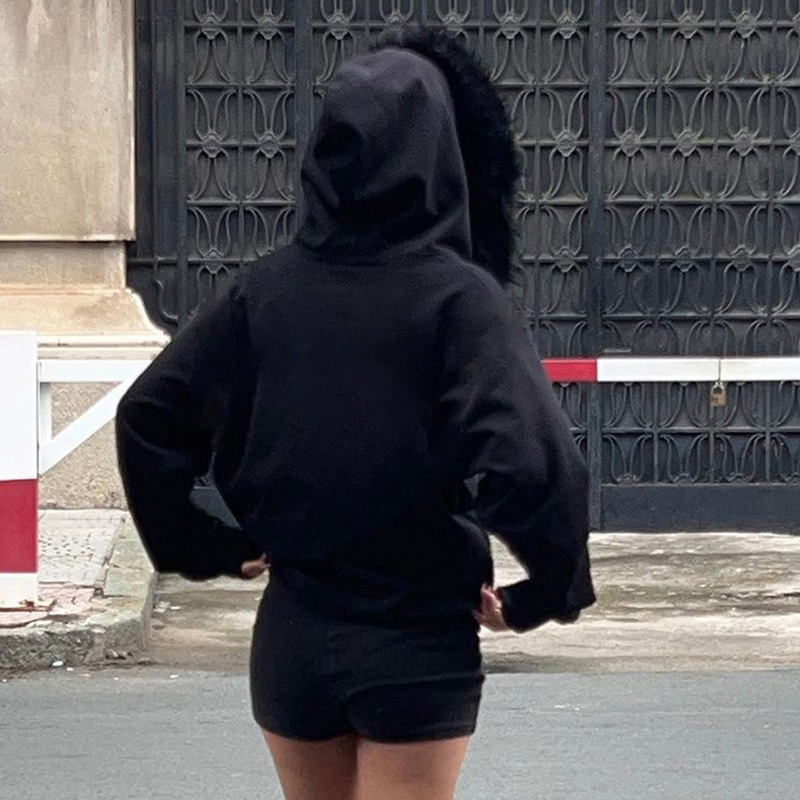 Cardigans à capuche zippés vin - Street Fashion Zip Up Hoodie avis et prix
