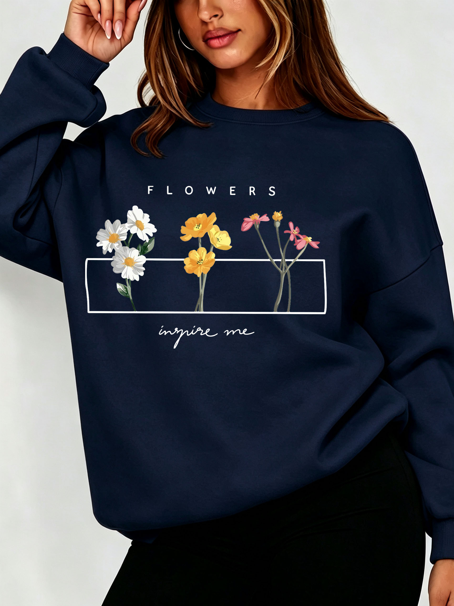 Sweat-shirt à motif floral Dai - Oversized Crewneck Fleece avis et prix