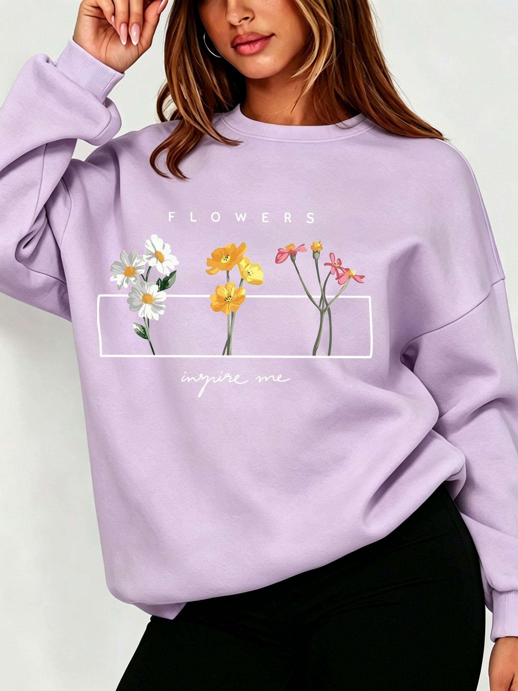 Sweat-shirt à motif floral Dai - Oversized Crewneck Fleece avis et prix