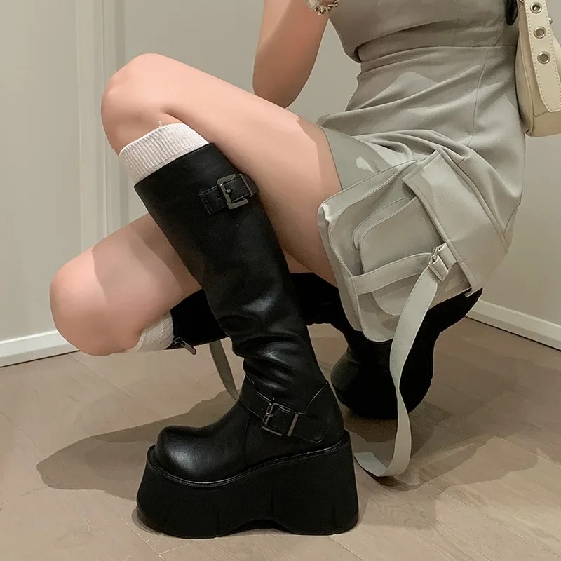 Bottes hautes classiques noire - Street Fashion Style Youtube avis et prix