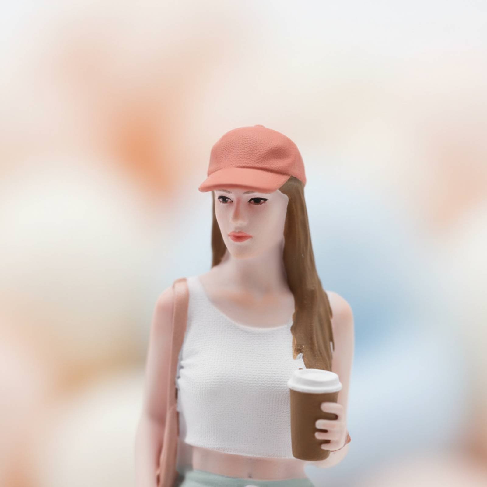 Figurine de fille tenant un ca - Street Fashion Pose avis et prix