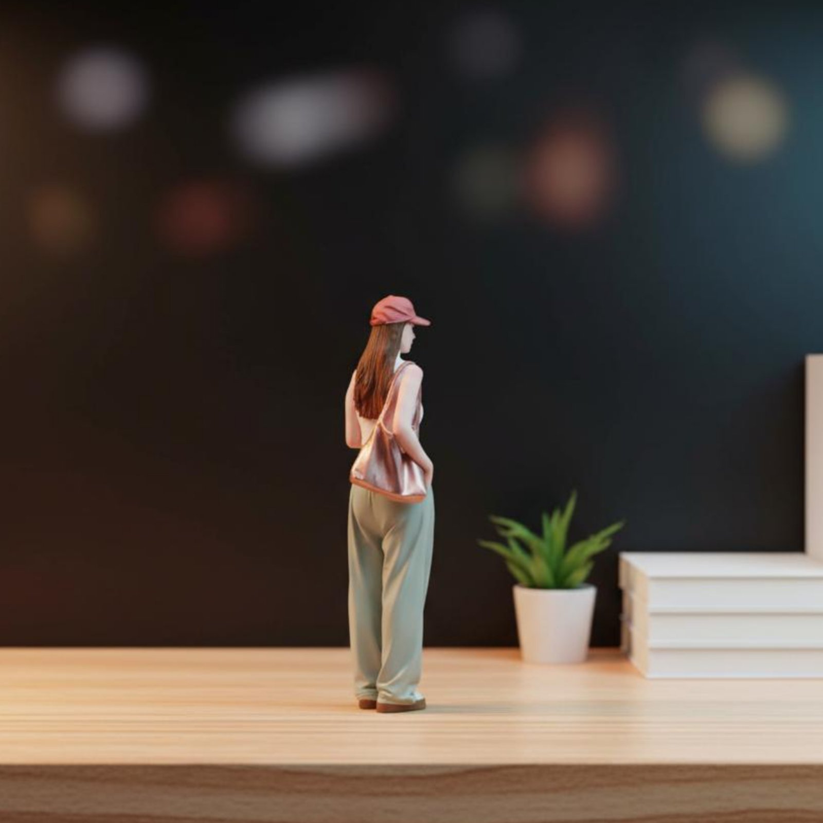Figurine de fille tenant un ca - Street Fashion Pose avis et prix